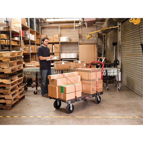 Heavy-Duty Platform Truck, 36" L x 24" W, 1000 lbs. Cap., Rubber Wheels OSI Industrial Sales