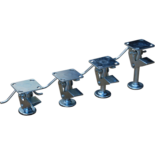 Floor Lock Brakes - Standard Duty, 7-23/32" Extended Height, 6-3/4" Retracted Height, Galvanized OSI Industrial Sales