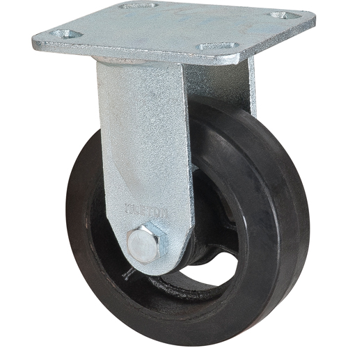 Mold-on Caster, Rigid, 5" (127 mm), Rubber, 440 lbs. (199 kg.) OSI Industrial Sales