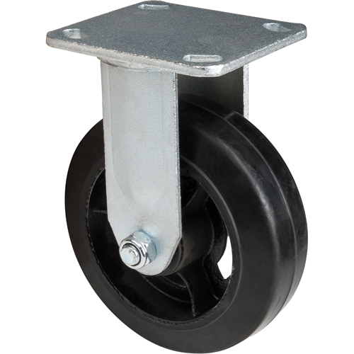 Mold-on Caster, Rigid, 6" (152.4 mm), Rubber, 550 lbs. (249 kg.) OSI Industrial Sales
