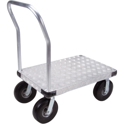 Chariots &agrave; plateforme en aluminium, 24" la x 36" lo, 1200 lb cap, Roues Anticrevaison OSI Industrial Sales