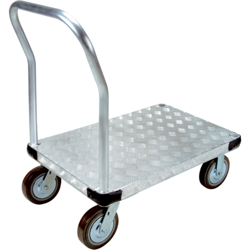 Chariots &agrave; plateforme en aluminium, 24" la x 48" lo, 4000 lb cap, Roues Polyur&eacute;thane OSI Industrial Sales