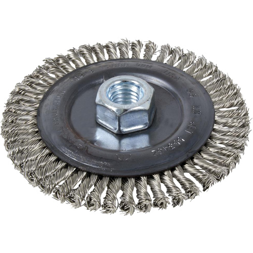 Stringer Bead Brush Wheel, 6" Dia., 0.022" Fill, 5/8"-11 Arbor OSI Industrial Sales