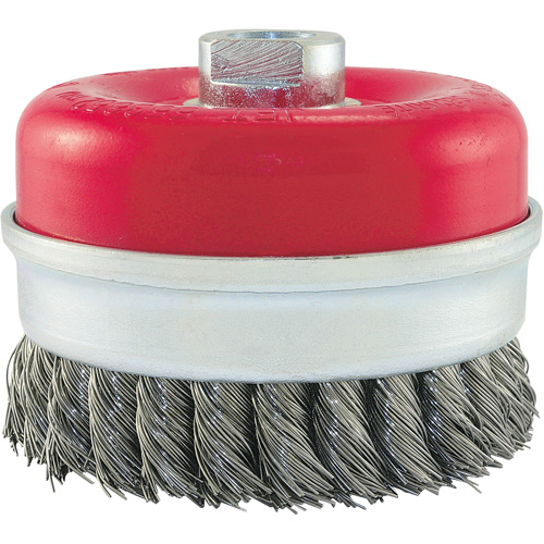 Knot Banded Cup Brush, 4" Dia. x 5/8"-11 Arbor OSI Industrial Sales