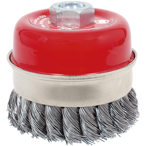 CKB3201T High Performance Knot Banded Cup Brush, 3-1/2" Dia. x 5/8"-11 Arbor OSI Industrial Sales
