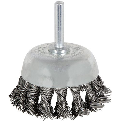 Brosse boisseau &agrave; fils nou&eacute;s torsad&eacute;s mont&eacute; sur mandrin 8046, 1-1/8" dia. OSI Industrial Sales