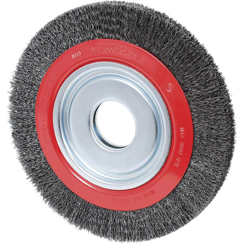 Crimped Wire Wheel, 10" Dia., 0.02" Fill, 2" Arbor OSI Industrial Sales