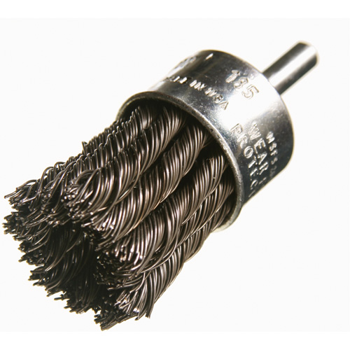 Brosses mont&eacute;es &agrave; fils nou&eacute;s, 1" dia., dia. Des fils 0,012", Tige 1/4" OSI Industrial Sales