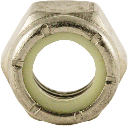 Nylon Lock Nut, 3/8" Dia., Stainless Steel, Coarse OSI Industrial Sales