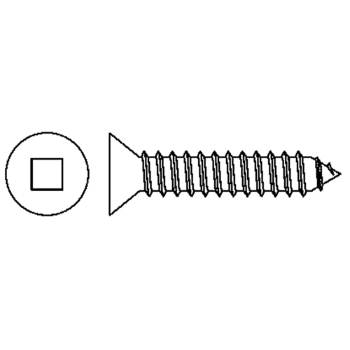 Tapping Flat Head Screws, #6 x 5/8" L, Zinc Plated OSI Industrial Sales
