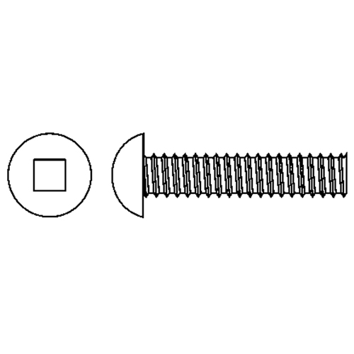Round Head Machine Screws, #6-32 x 3" L, Zinc Plated OSI Industrial Sales