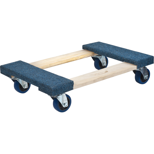 Socle roulant en bois dur &agrave; bouts avec tapis, Cadre en Bois, 18" la x 24" lo, Capacit&eacute; 1400 lb OSI Industrial Sales