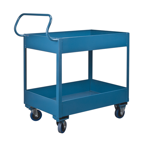 Deep Lipped Service Cart, 2 Tiers, 24" W x 47" H x 36" D, 1200 lbs. Capacity OSI Industrial Sales