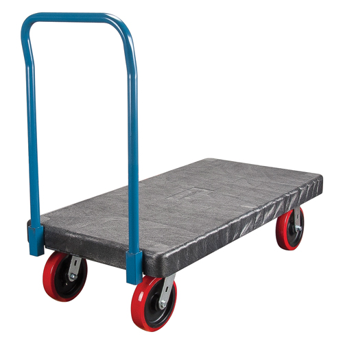 Chariots &agrave; plateforme en plastique, 48" lo x 24" la, 2500 lb cap, Roues Polyur&eacute;thane OSI Industrial Sales