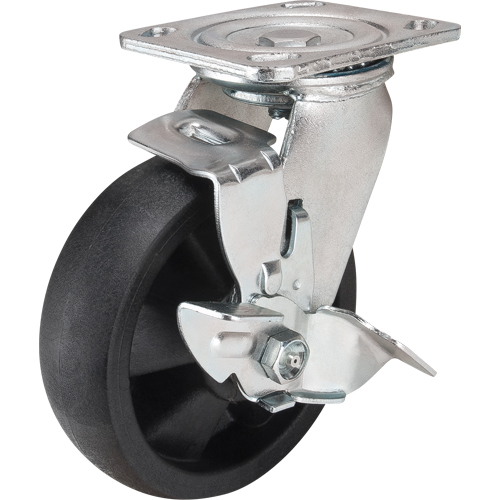 Roulettes haute temp&eacute;rature, Pivotant avec frein, 6" (152,4 mm), Nylon, 880 lb (399 kg) OSI Industrial Sales