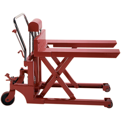 Scissor Pallet Lifter, 44" L x 27" W, Steel, 1100 lbs. Capacity OSI Industrial Sales