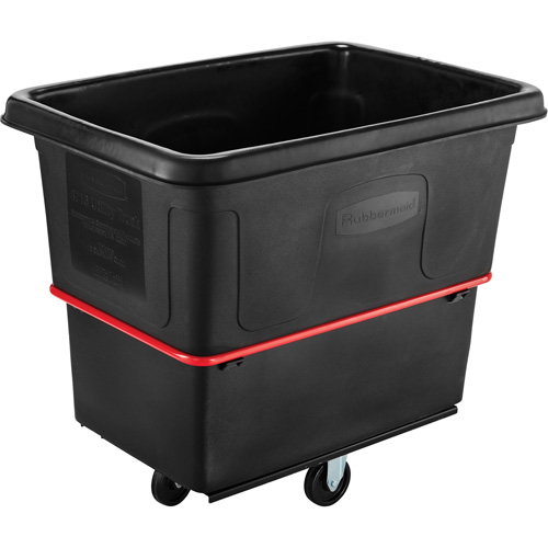 Heavy-Duty Utility Truck, Black Recycled Plastic, 44-3/8" L x 31" W x 38-1/4" H, 16 cu. ft. Volume, 1000 lbs. Capacity OSI Industrial Sales