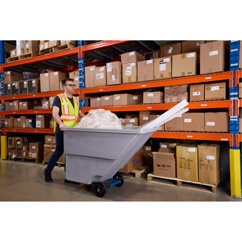 Tilt Truck, Polyethylene, 0.625 cu. yd., 500 lbs. Load Capacity OSI Industrial Sales