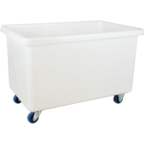 Straight Wall Box Truck, White Polyethylene, 46" L x 28" W x 31" H, 14 cu. ft. Volume, 600 lbs. Capacity OSI Industrial Sales