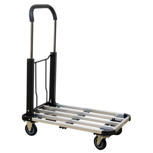 Chariot &agrave; plateforme avec poign&eacute;e pliante, Aluminium, 300 lb, 28" lo x 16" la, Hauteur 37,75" OSI Industrial Sales