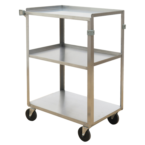 Shelf Carts, 3 Tiers, 15-3/4" W x 32" H x 24" D, 500 lbs. Capacity OSI Industrial Sales
