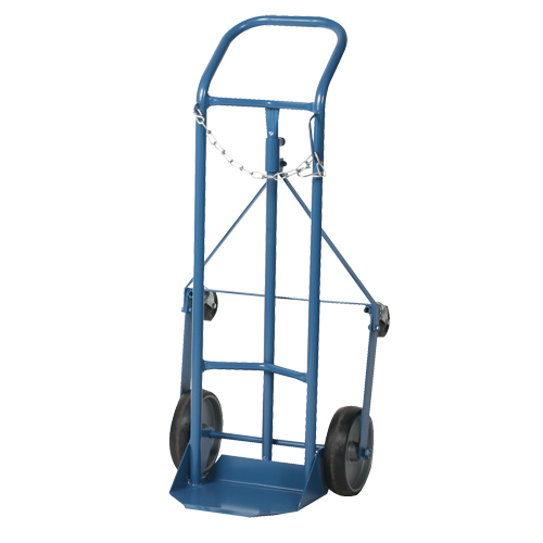 Professional Gas Cylinder Truck CC-1, Mold-on Rubber Wheels, 9" W x 7-1/4" L Base, 250 lbs. OSI Industrial Sales