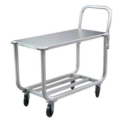 Aluminum Tubular Deck Cart, 700 lbs. Capacity, Aluminum, 19" W x 42" H x 46" D, Lip Down OSI Industrial Sales