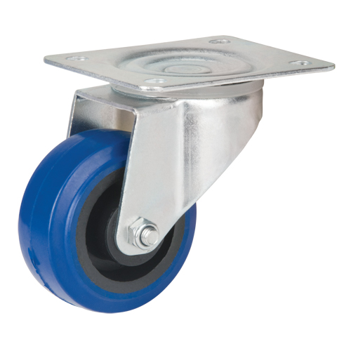 Roulette bleue, Pivotant, 3" (76 mm), Caoutchouc, 285 lb (129 kg) OSI Industrial Sales