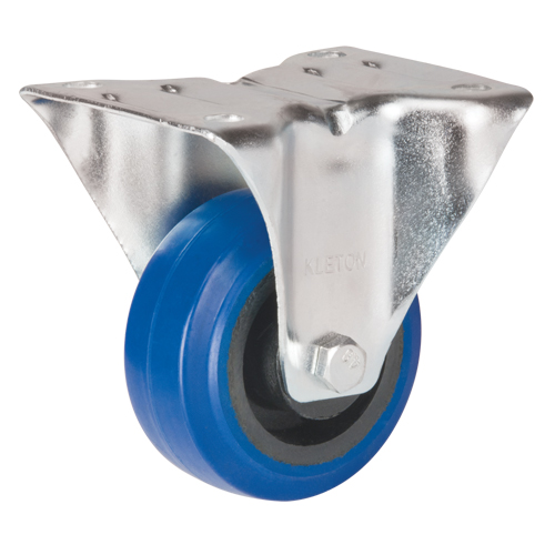 Roulette bleue, Fixe, 3" (76 mm), Caoutchouc, 285 lb (129 kg) OSI Industrial Sales