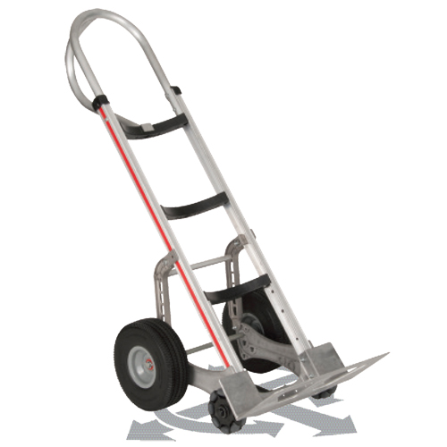 Self-Stabilizing Hand Truck, P-Handle Handle, Aluminum, 55'' Height, 500 lbs. Capacity OSI Industrial Sales