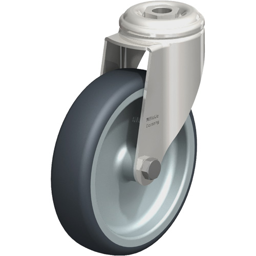Stainless Steel Thermoplastic Elastomer Caster, Swivel, 5" (127 mm) Dia., 265 lbs. (120 kg.) Capacity OSI Industrial Sales