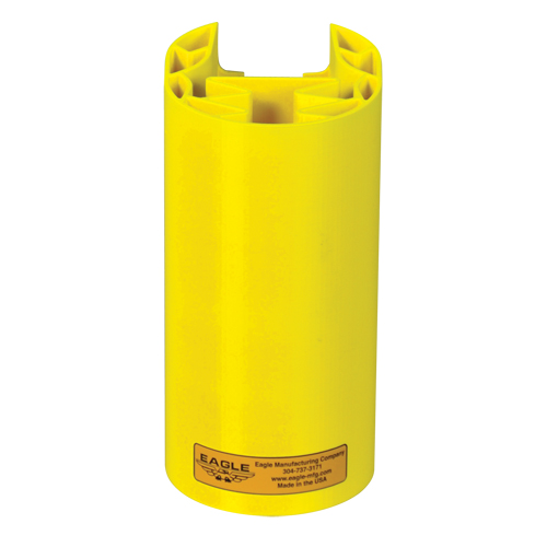 Butoir en poly pour rayonnage, 5" la x 6" lo x 8" h, Jaune OSI Industrial Sales