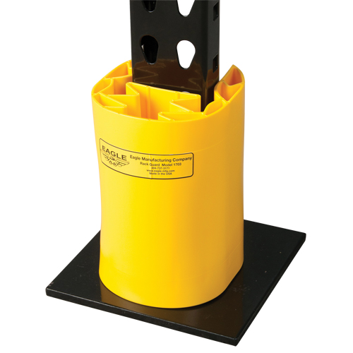 Butoir en poly pour rayonnage, 5" la x 6" lo x 8" h, Jaune OSI Industrial Sales