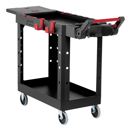 Heavy-Duty Adaptable Utility Cart, 2 Tiers, 17-3/4" x 36" x 46-1/5", 500 lbs. Capacity OSI Industrial Sales