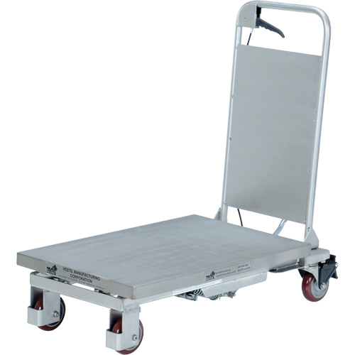 Manual Hydraulic Scissor Lift Table, 27-1/2" L x 17-5/8" W, Partial Stainless Steel, 400 lbs. Capacity OSI Industrial Sales