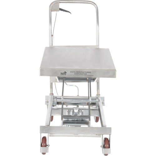Table &eacute;l&eacute;vatrice hydraulique manuelle &agrave; ciseaux, 35-1/2" lo x 20" la, Partiellement en acier inoxydable, Capacit&eacute; 800 lb OSI Industrial Sales