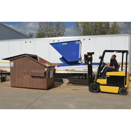 Conteneur autobasculeur, Acier, 1-1/2 vg³, Bleu OSI Industrial Sales