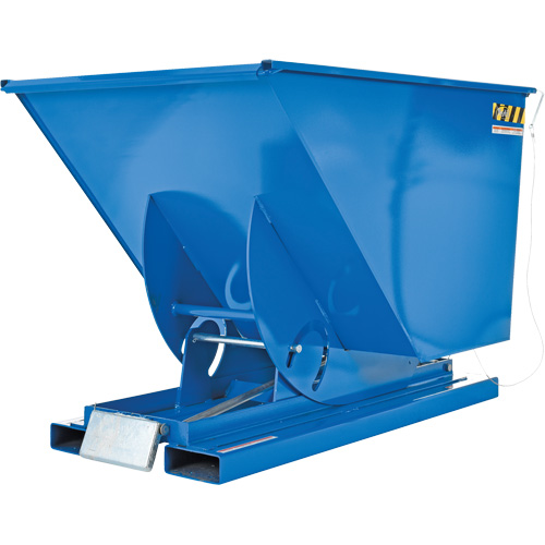 Conteneur autobasculeur, Acier, 1 vg³, Bleu OSI Industrial Sales