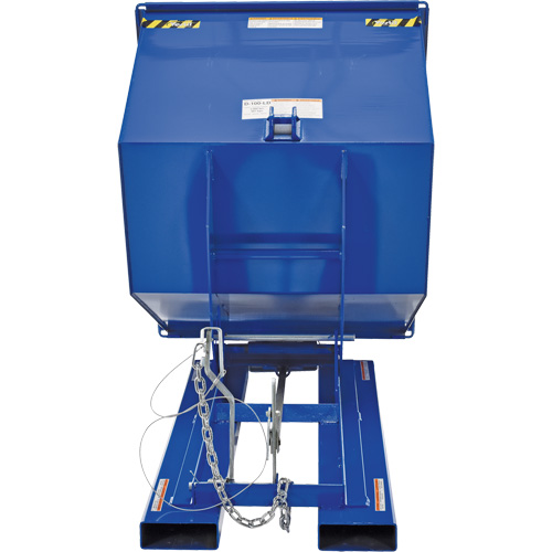 Conteneur autobasculeur, Acier, 1 vg³, Bleu OSI Industrial Sales