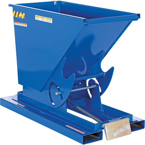 Conteneur autobasculeur, Acier, 1/3 vg³, Bleu OSI Industrial Sales