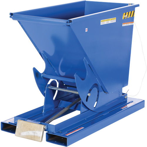 Conteneur autobasculeur, Acier, 1/3 vg³, Bleu OSI Industrial Sales