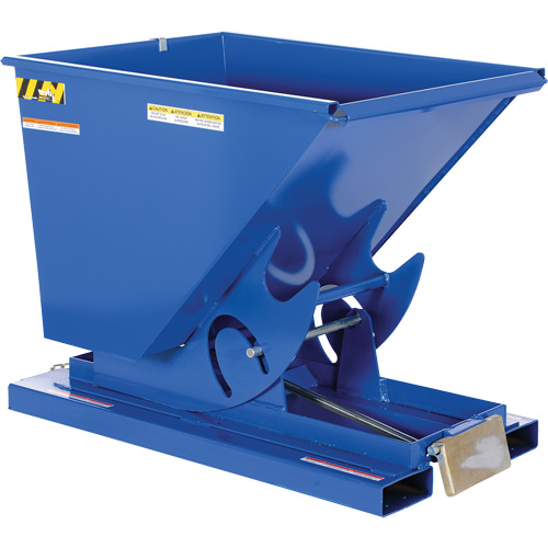 Conteneur autobasculeur, Acier, 1/2 vg³, Bleu OSI Industrial Sales