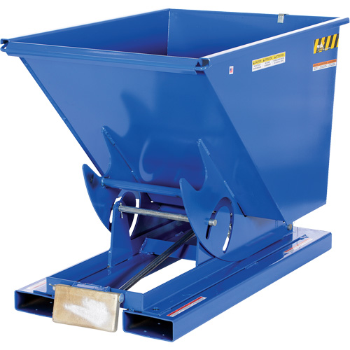 Conteneur autobasculeur, Acier, 1/2 vg³, Bleu OSI Industrial Sales