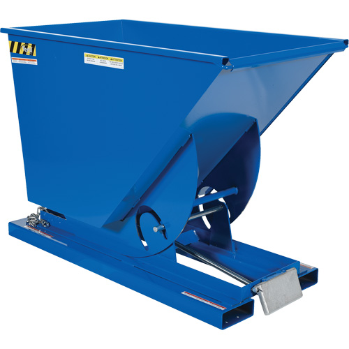 Conteneur autobasculeur, Acier, 3/4 vg³, Bleu OSI Industrial Sales