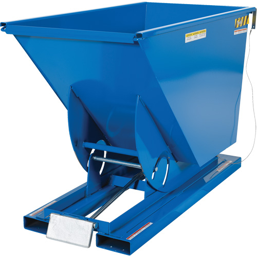 Conteneur autobasculeur, Acier, 3/4 vg³, Bleu OSI Industrial Sales