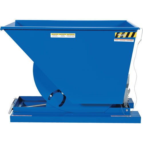 Conteneur autobasculeur, Acier, 3/4 vg³, Bleu OSI Industrial Sales