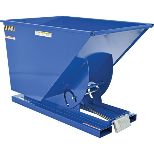 Conteneur autobasculeur, Acier, 1 vg³, Bleu OSI Industrial Sales