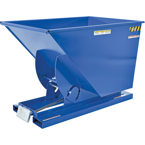 Conteneur autobasculeur, Acier, 1 vg³, Bleu OSI Industrial Sales