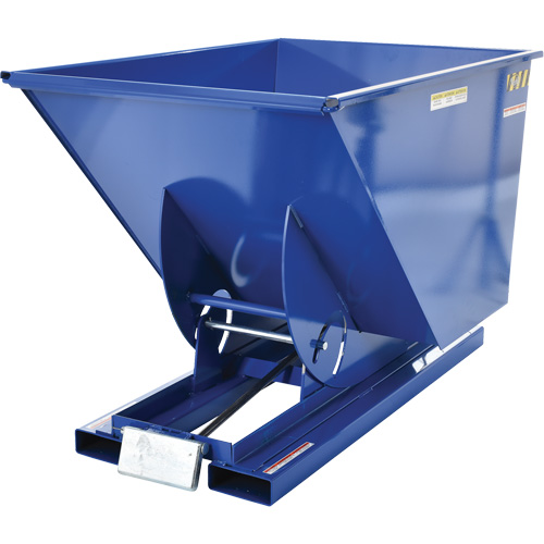 Conteneur autobasculeur, Acier, 1 vg³, Bleu OSI Industrial Sales