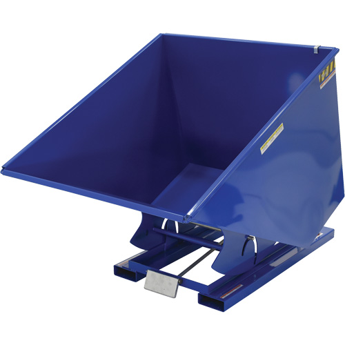 Conteneur autobasculeur, Acier, 2 vg³, Bleu OSI Industrial Sales